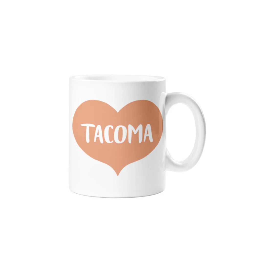 Big Peach Heart for Tacoma Mug