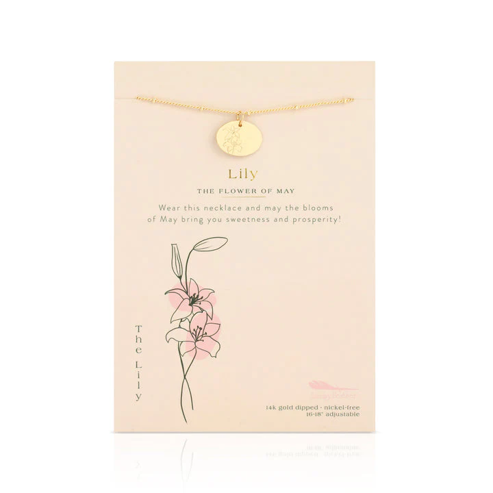 Birth Month Flower Necklace - Lily (May)