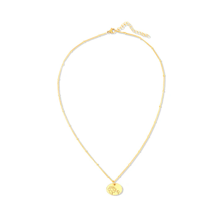 Birth Month Flower Necklace - Peony (September) - Image 2