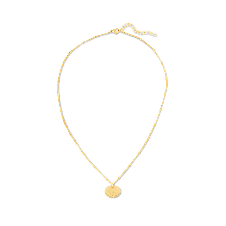 Birth Month Flower Necklace - Violet (February) - Image 2