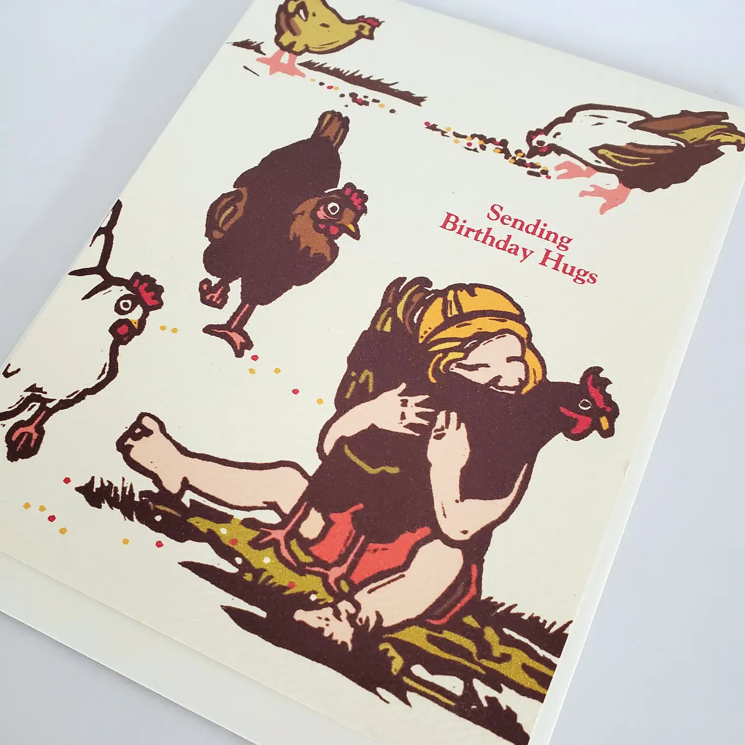 Birthday Hug Chicken Greeting Card - Image 3
