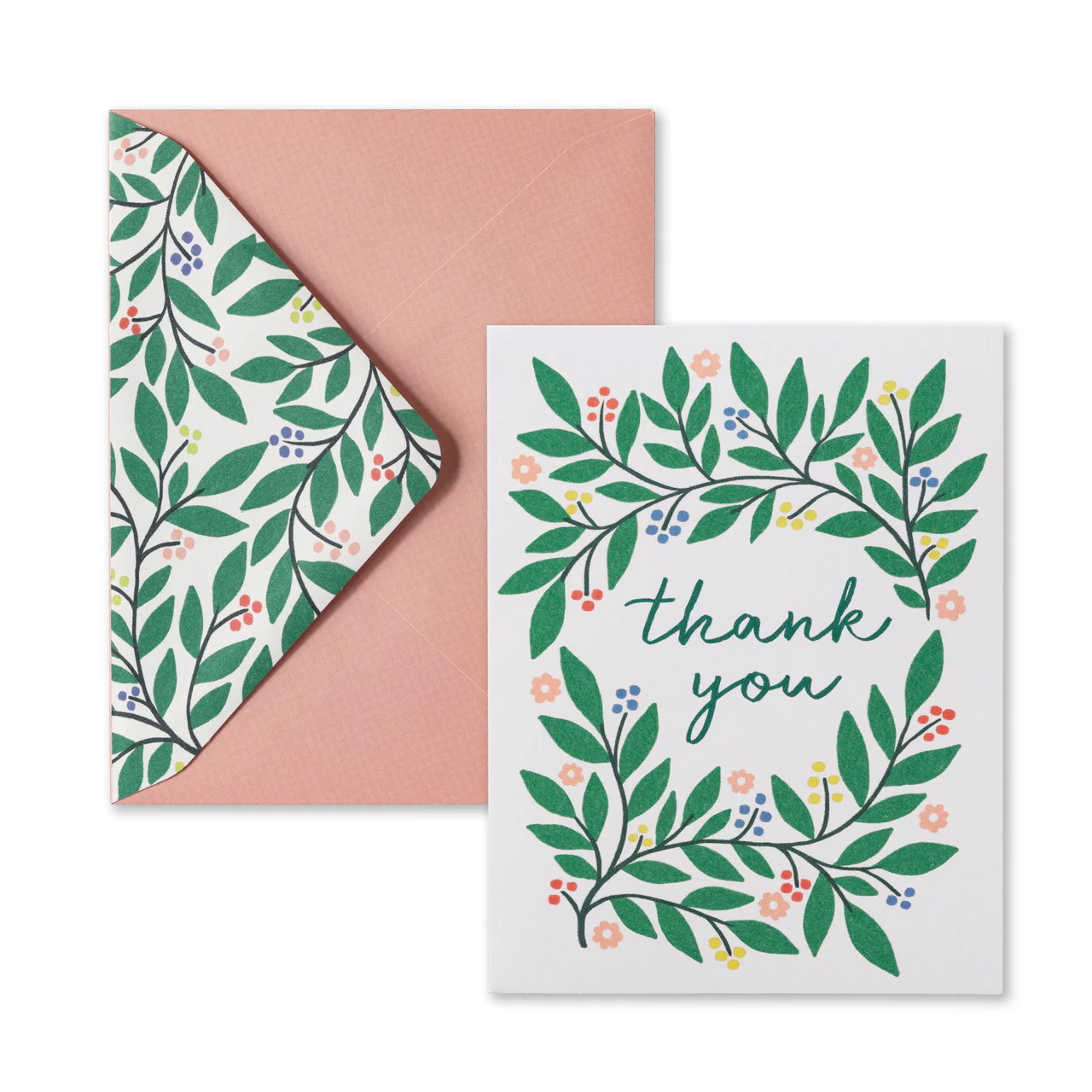 Botanical Wreath - Blank Thank You Notecards - Image 2
