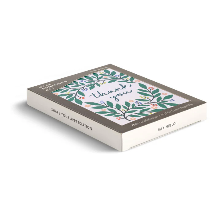 Botanical Wreath - Blank Thank You Notecards - Image 4