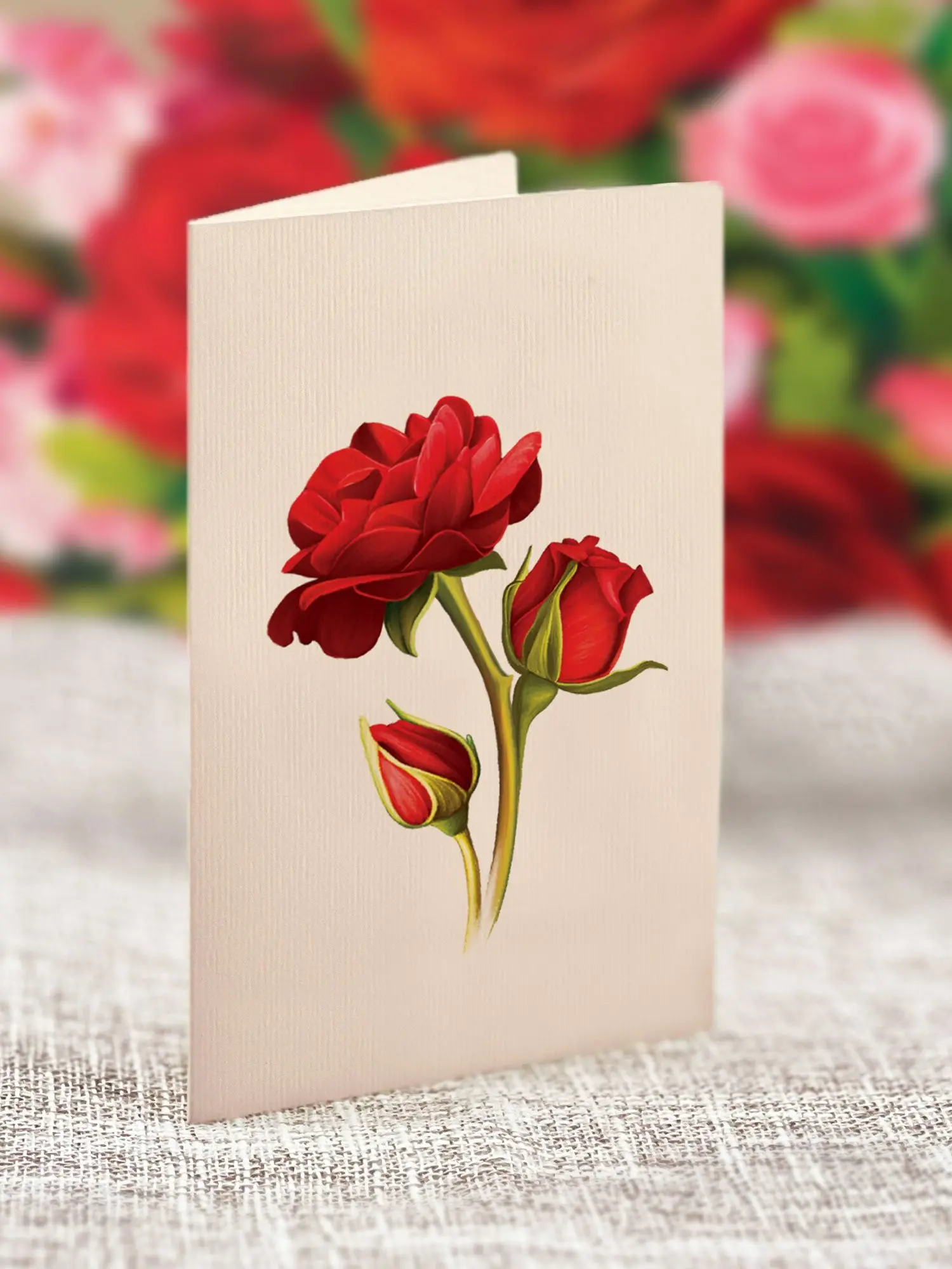 Blooming Roses FreshCut Paper Card - Image 3