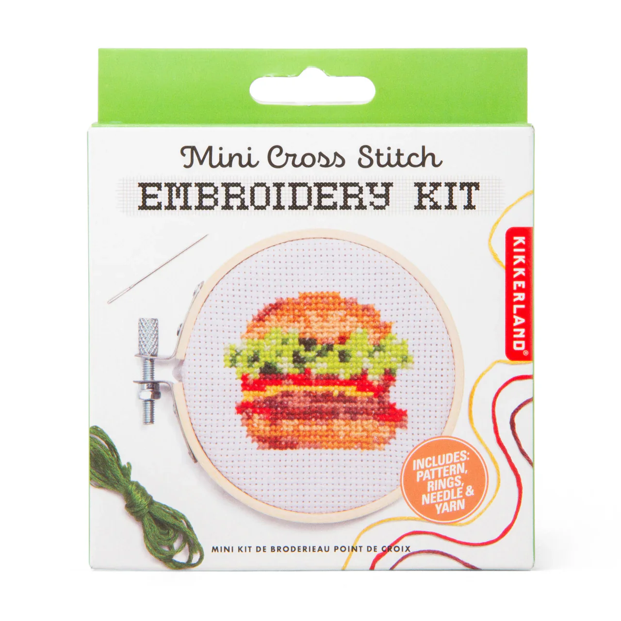 Burger Mini Cross Stitch Embroidery Kit - Image 3