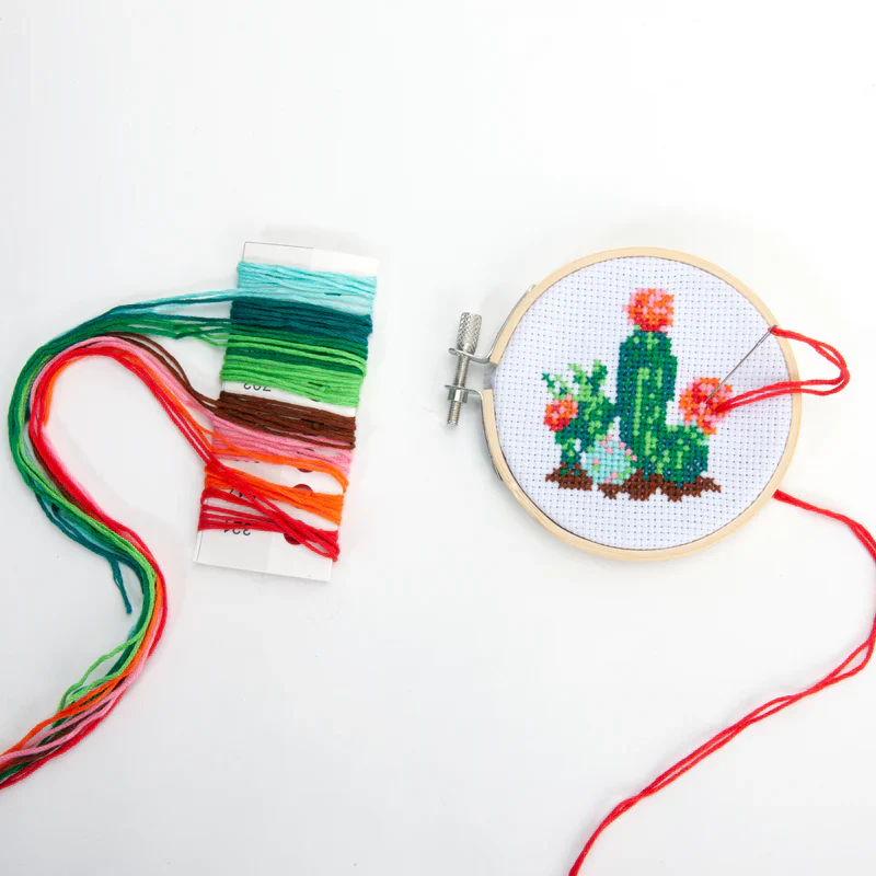 Cactus - Mini Cross Stitch Embroidery Kit - Image 2