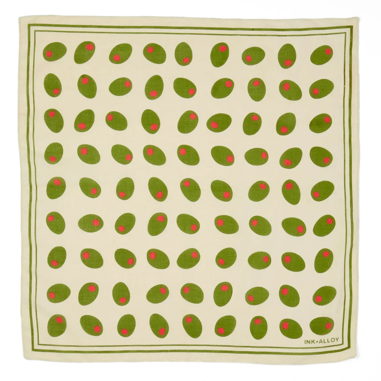 Carson Olive Print Scarf 21x21
