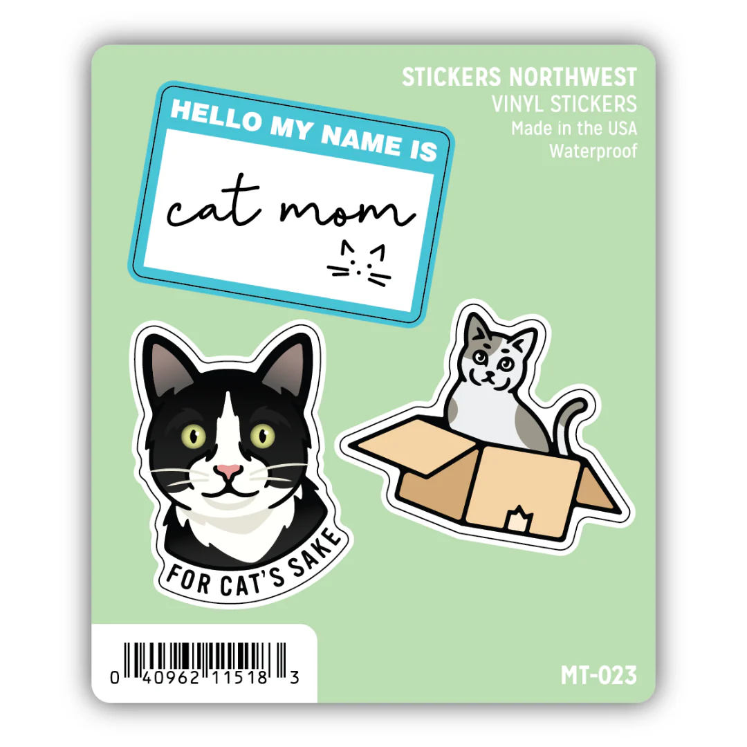 Cat Mom Mini Trio Sticker Set