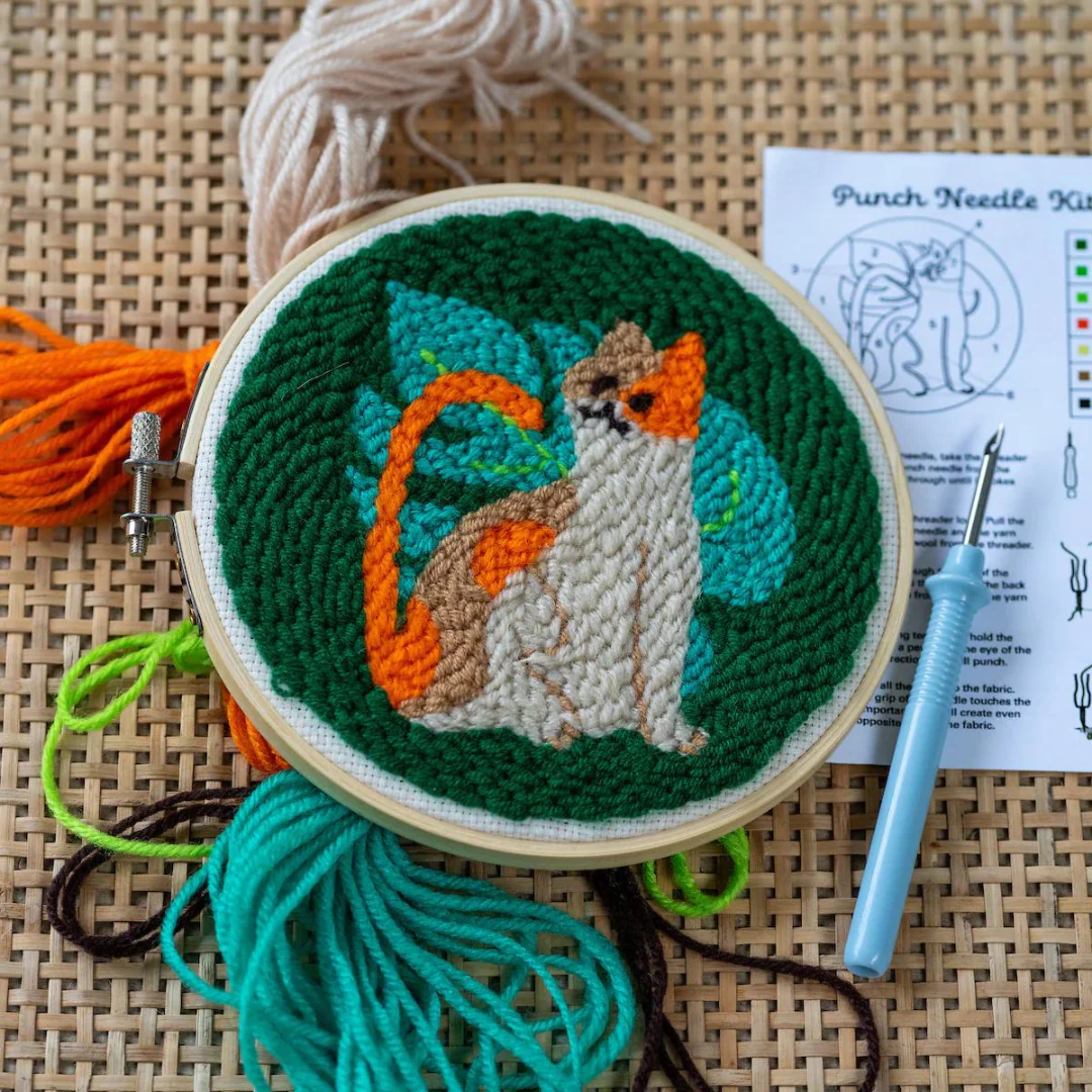 Cat Punch Needle Kit - Image 2