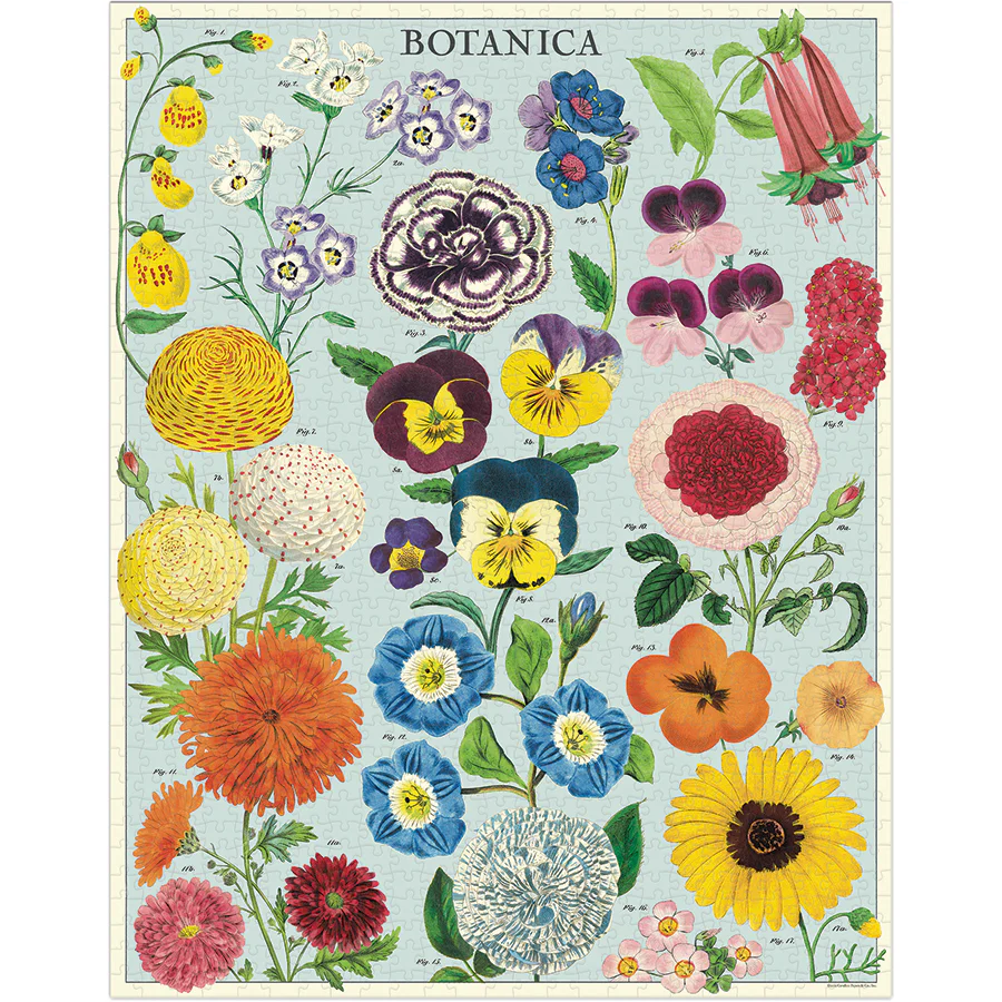 *Coming Soon Spring 2026* Cavallini & Co. 1000 Piece Puzzle - Botanica - Image 2