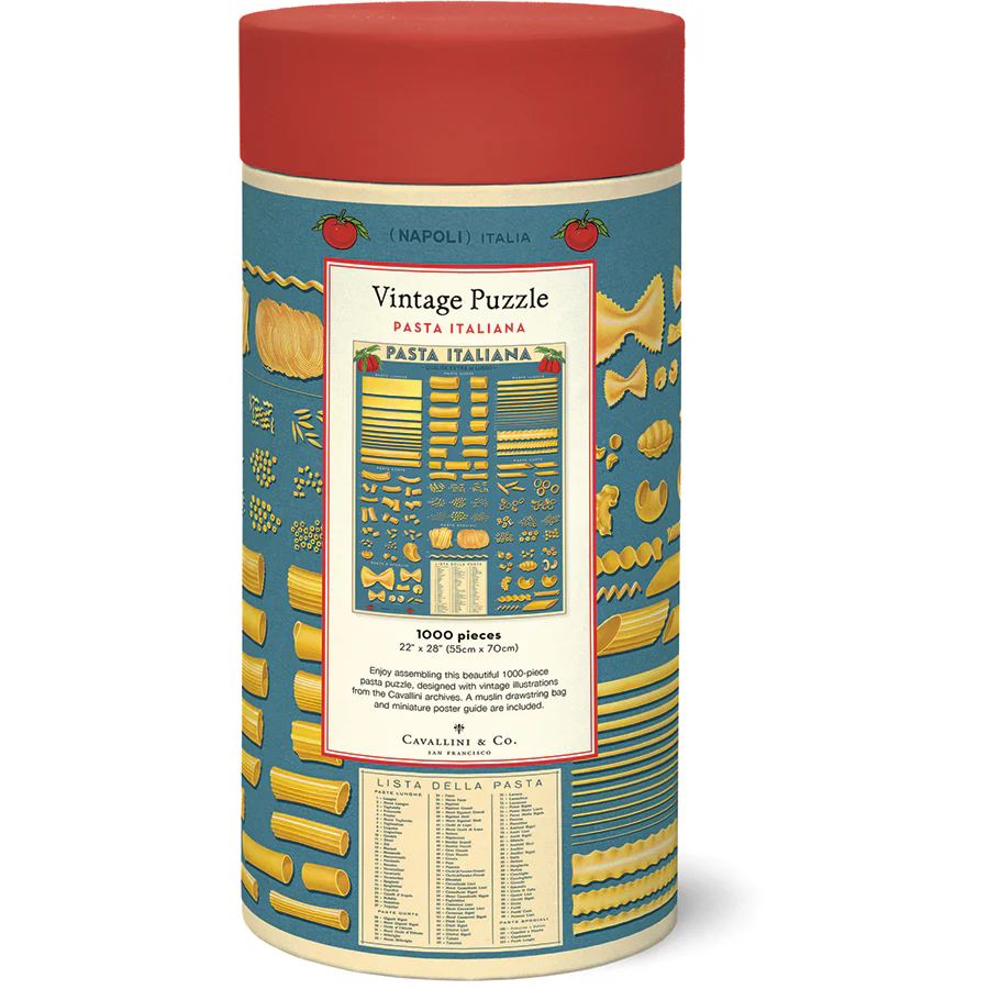 *Coming Soon Spring 2026* Cavallini & Co. 1000 Piece Puzzle - Pasta - Image 3