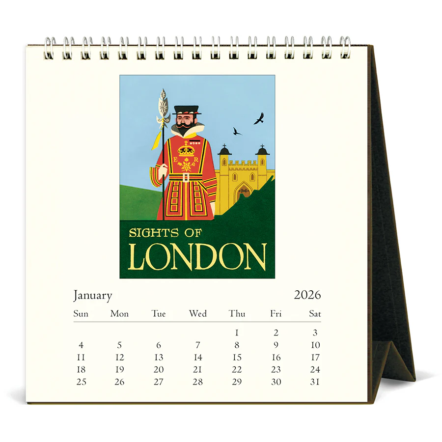 Cavallini & Co. 2026 Desk Calendar - London - Image 3