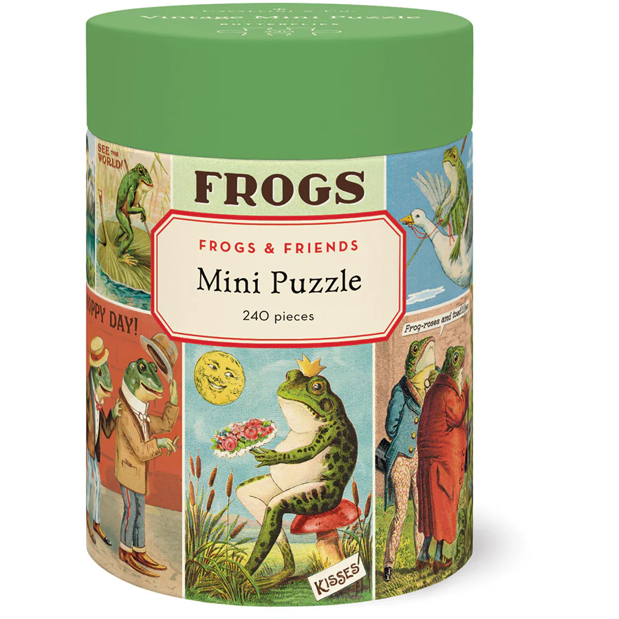 *Coming Soon Spring 2026* Cavallini & Co. 240 Piece Mini Puzzle - Frogs & Friends