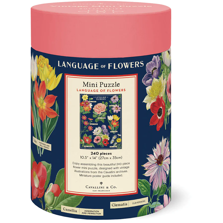 *Shipping Week of May 11th* Cavallini & Co. 240 Piece Mini Puzzle - Language of Flowers - Image 3