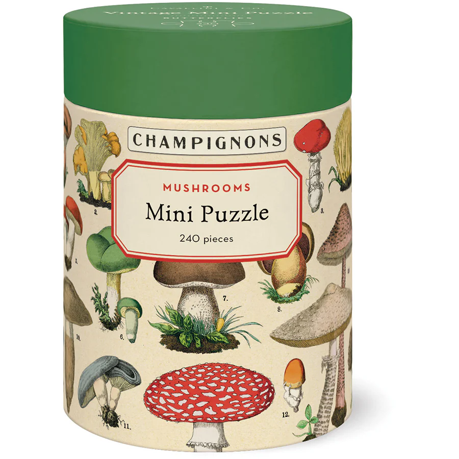 Cavallini & Co. 240 Piece Mini Puzzle -Mushrooms