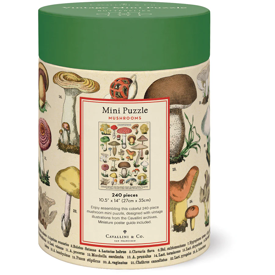 Cavallini & Co. 240 Piece Mini Puzzle -Mushrooms - Image 2