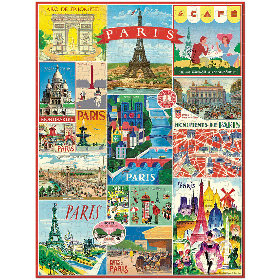 *Shipping Week of May 11th* Cavallini & Co. 240 Piece Mini Puzzle - Paris - Image 2