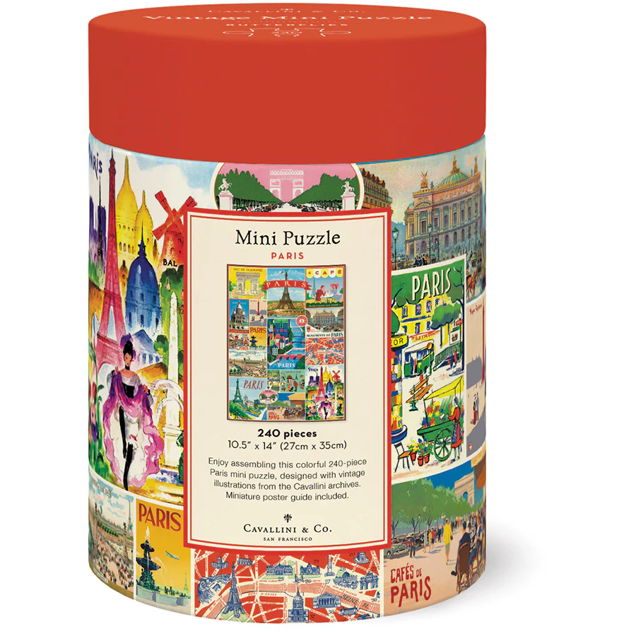 *Shipping Week of May 11th* Cavallini & Co. 240 Piece Mini Puzzle - Paris - Image 3