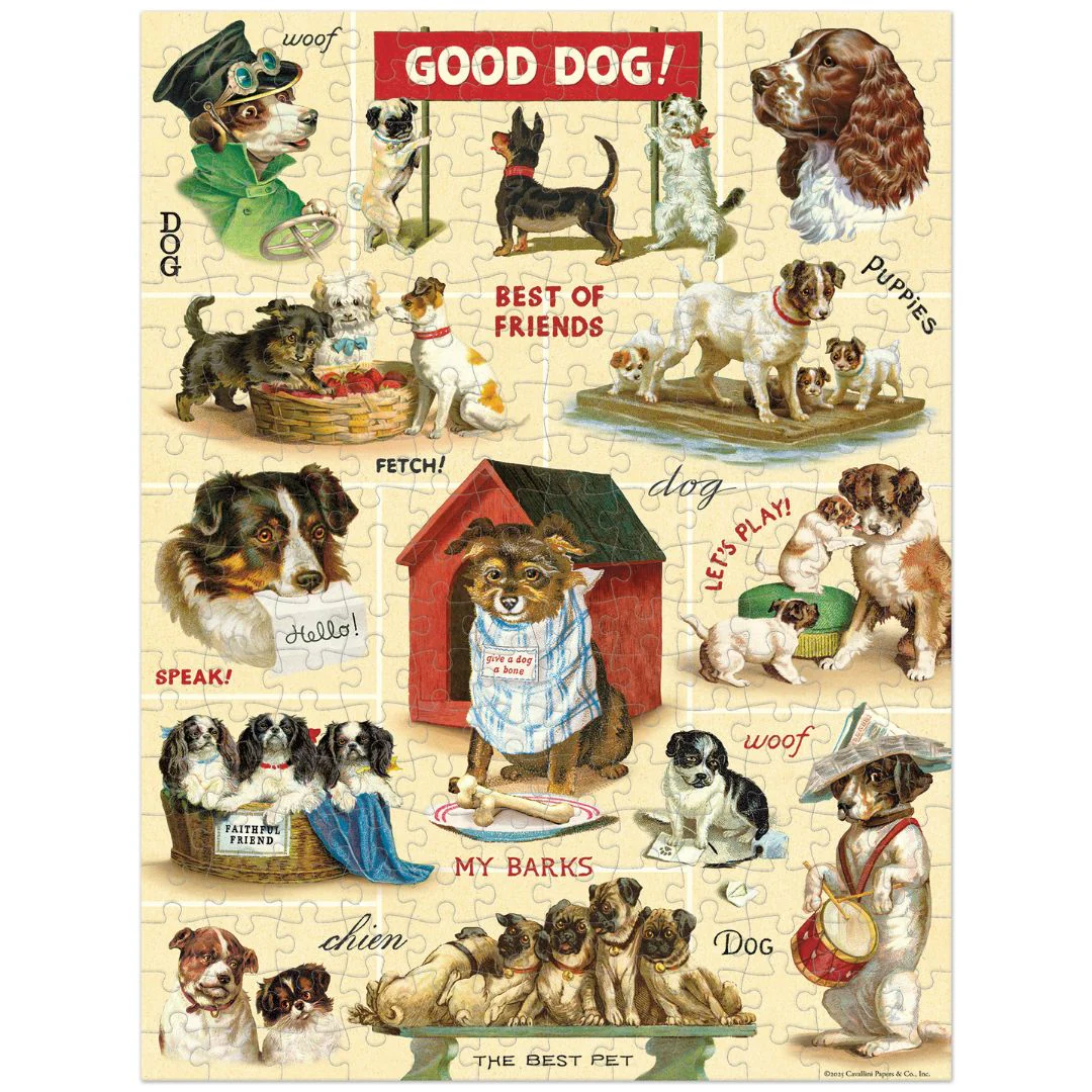 Cavallini & Co. 240 Piece Mini Puzzle - Vintage Dogs - Image 2