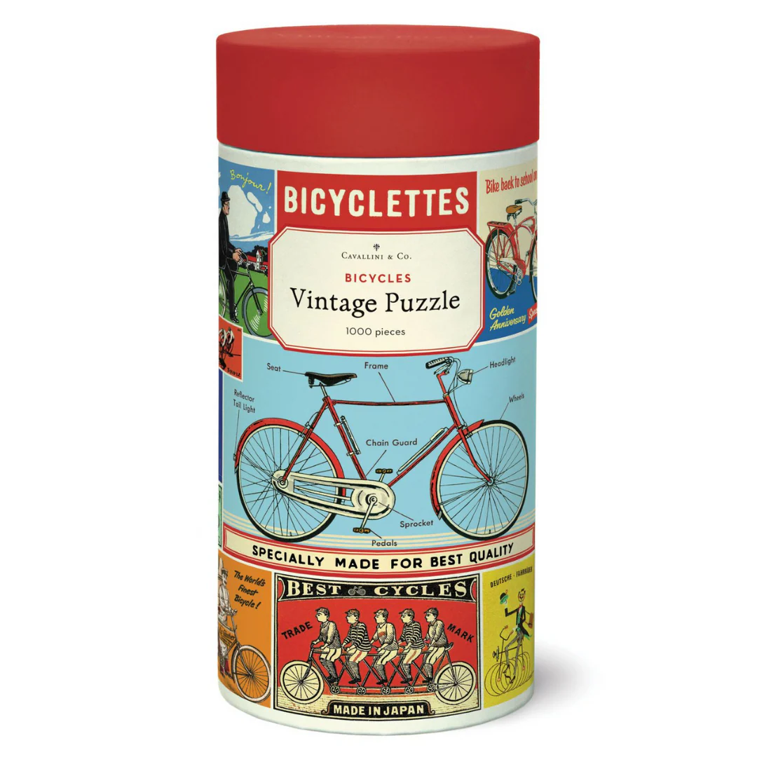 Cavallini & Co. 1000 Piece Puzzle - Bicycles