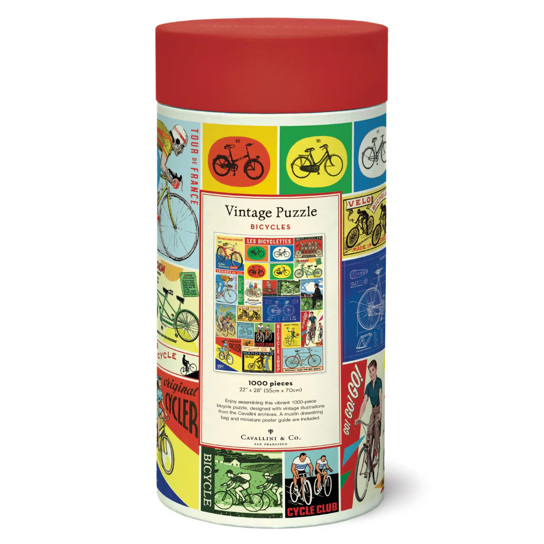 Cavallini & Co. 1000 Piece Puzzle - Bicycles - Image 3