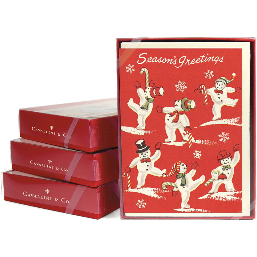 Cavallini & Co. Boxed Note Cards - Snowmen