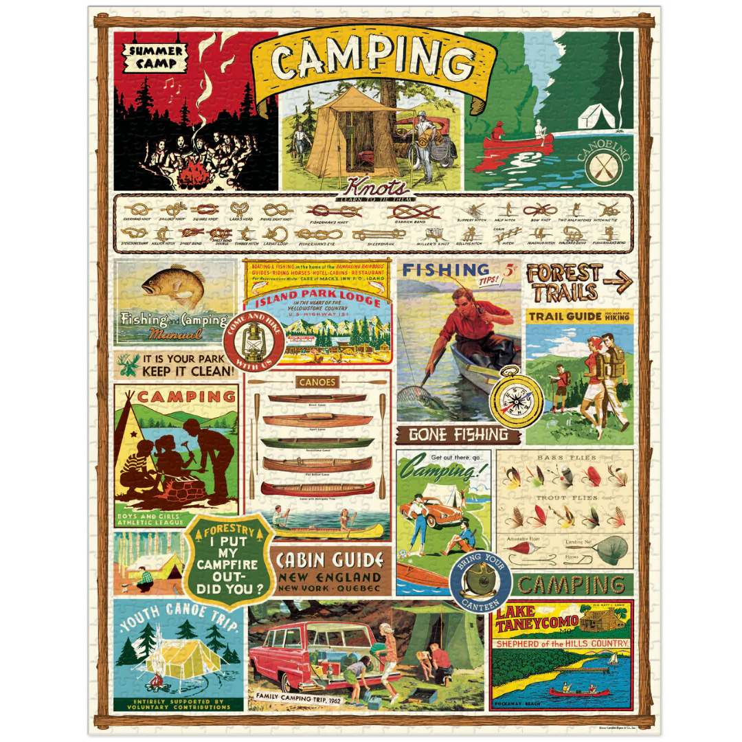 Cavallini & Co. 1000 Piece Puzzle - Camping - Image 3