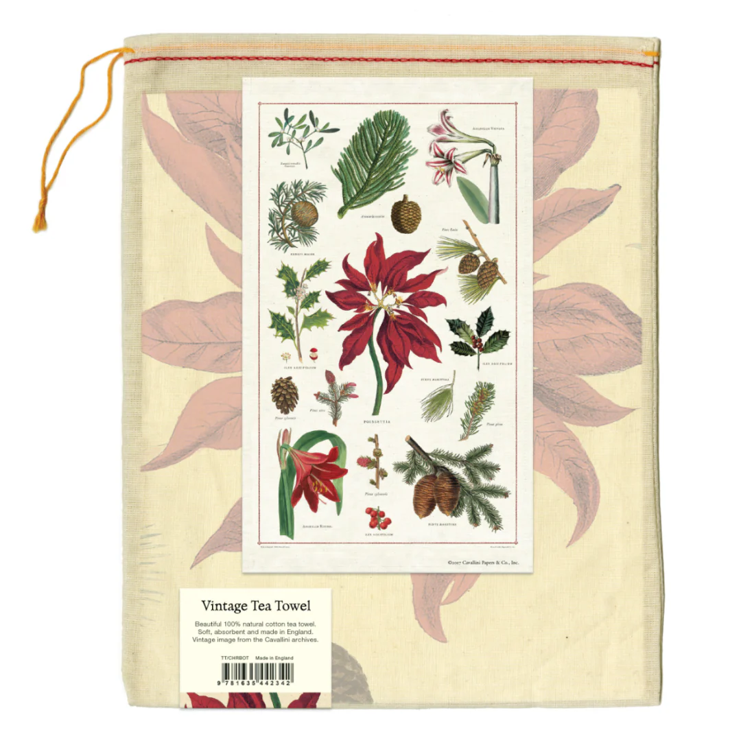 Cavallini & Co. Tea Towel - Christmas Botanica - Image 2