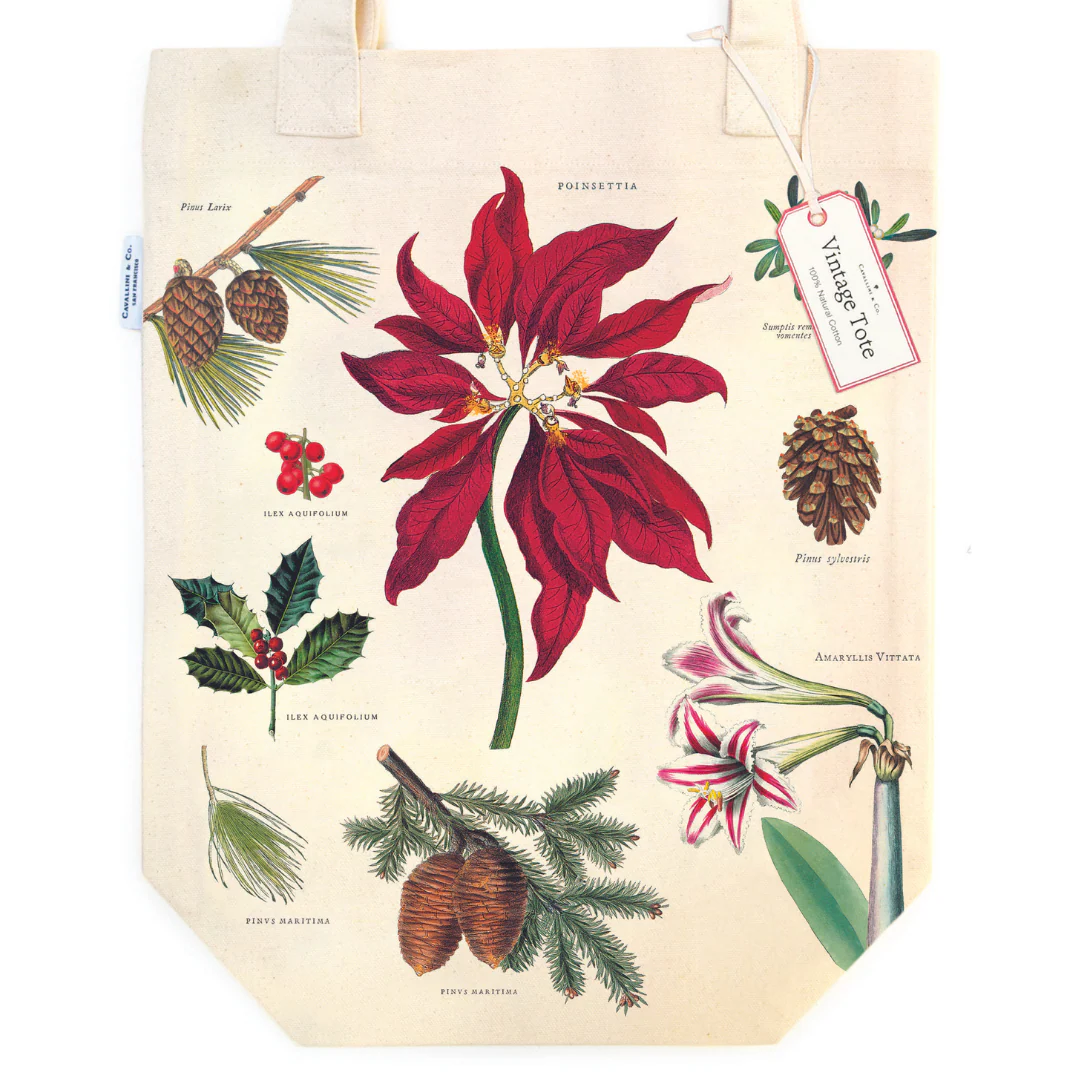 Cavallini & Co. Tote Bag - Christmas Botanica