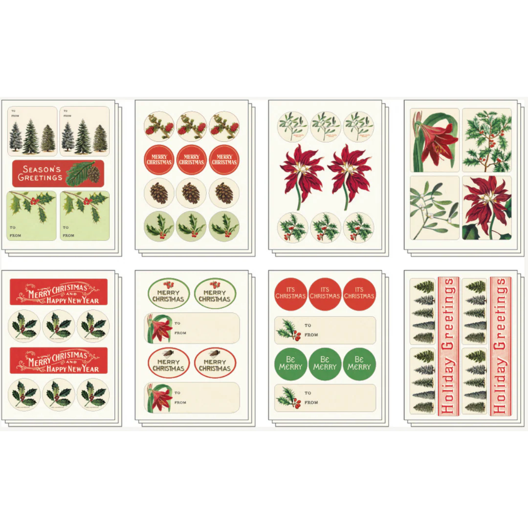 Cavallini & Co. Christmas Botanical Stickers - Image 2