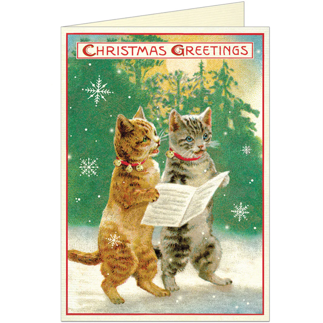 Cavallini & Co. Greeting Card - Christmas Cats 4