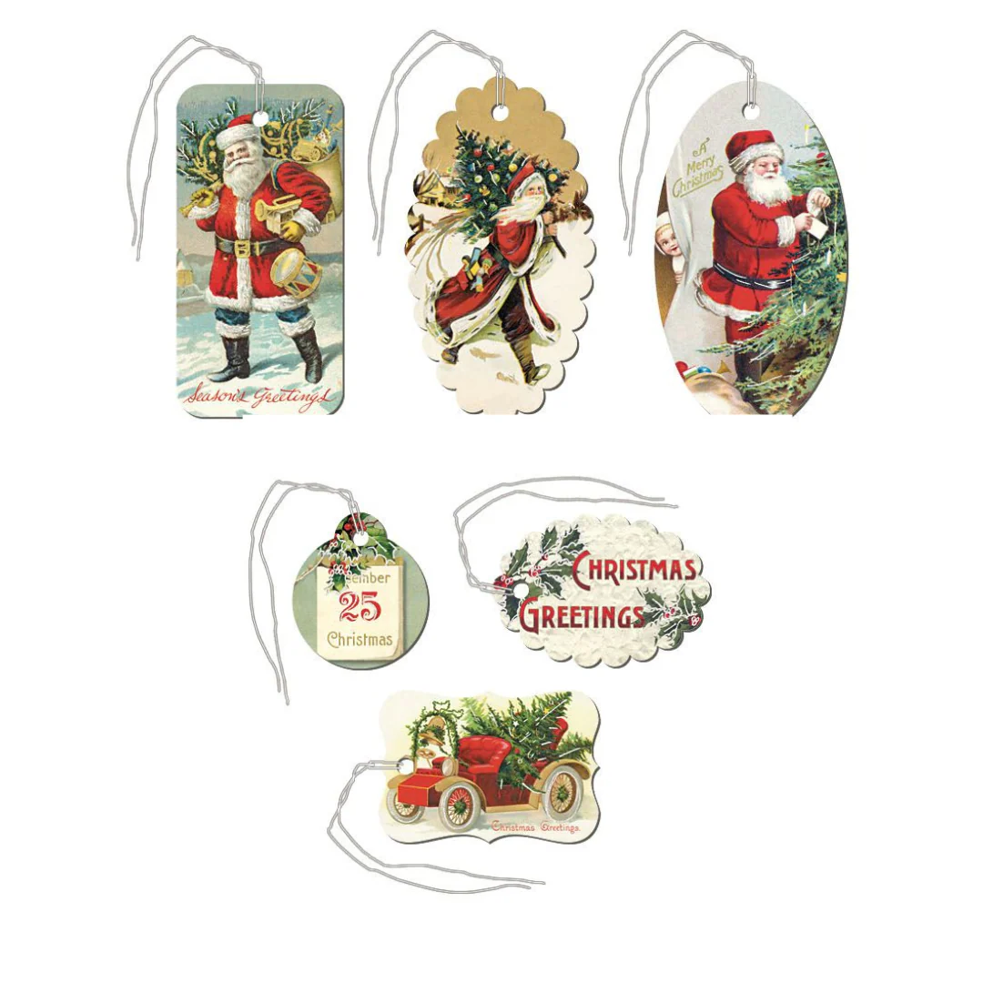 Cavallini & Co. Christmas Santa Gift Tags - Image 2
