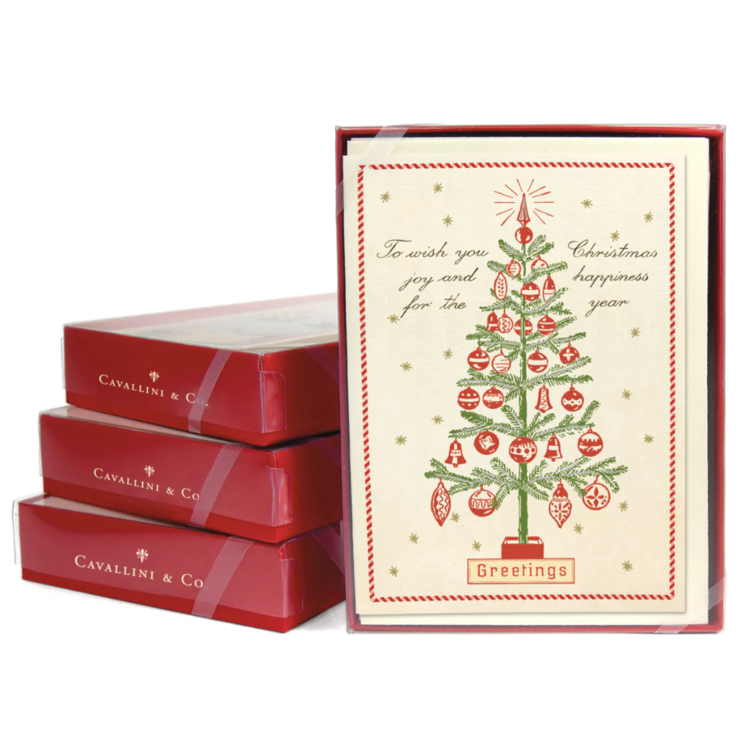 Cavallini & Co. Boxed Note Cards - Christmas Tree