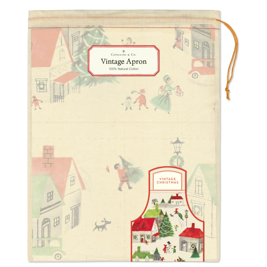 Cavallini & Co. Vintage Apron -  Christmas Village - Image 2