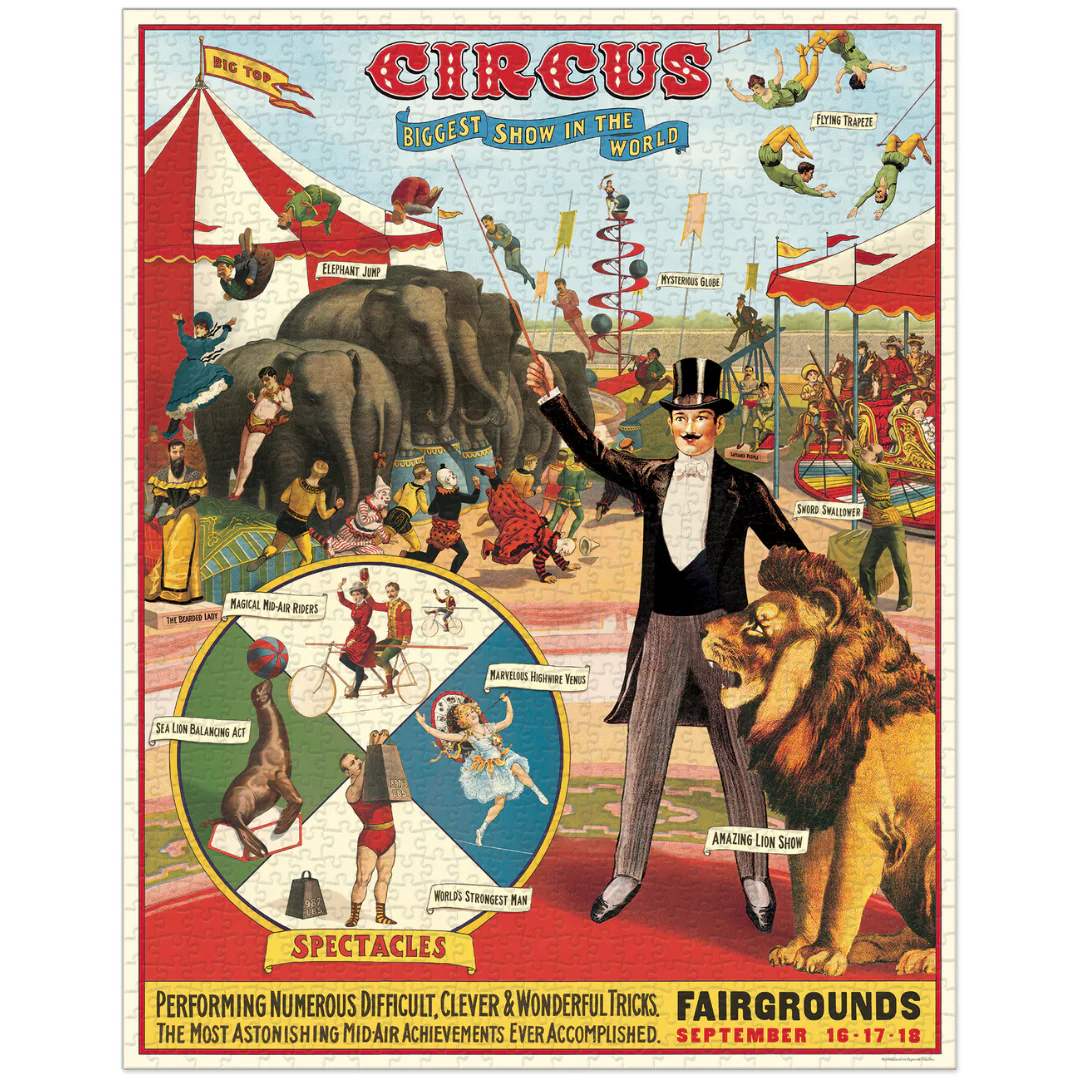Cavallini & Co. 1000 Piece Puzzle - Circus - Image 3