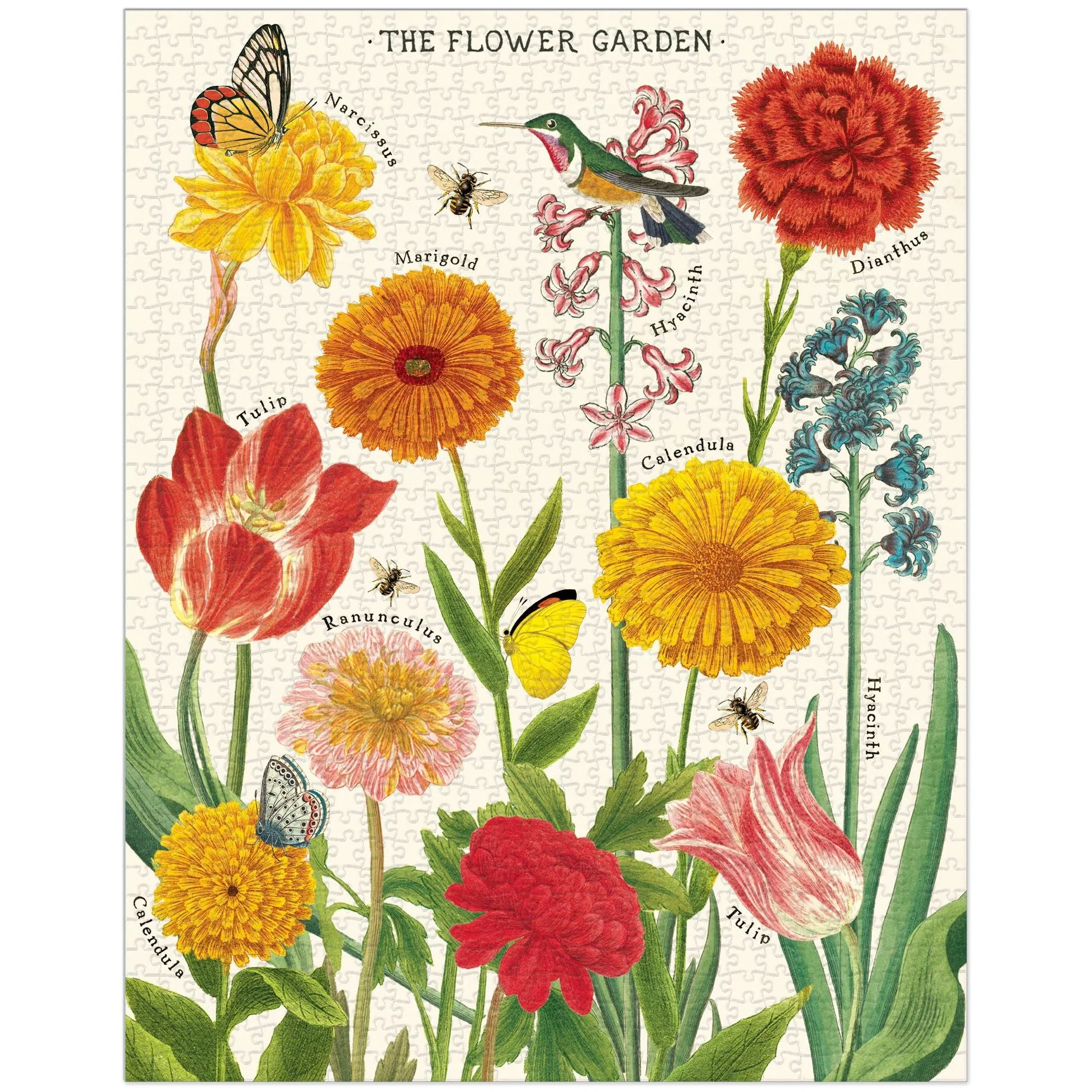Cavallini & Co. 1000 Piece Puzzle - Flower Garden - Image 3