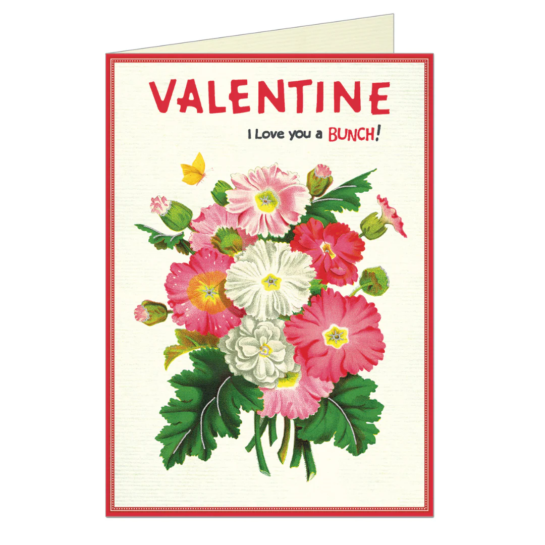Cavallini & Co. Greeting Card - Valentine Flowers