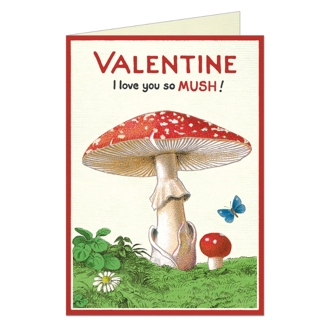 Cavallini & Co. Greeting Card - Valentine Mushroom