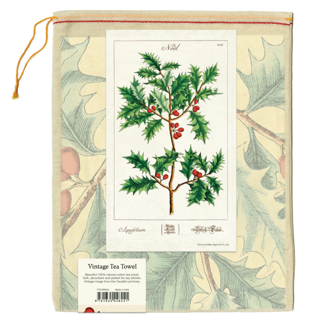Cavallini & Co. Tea Towel - Holly - Image 2