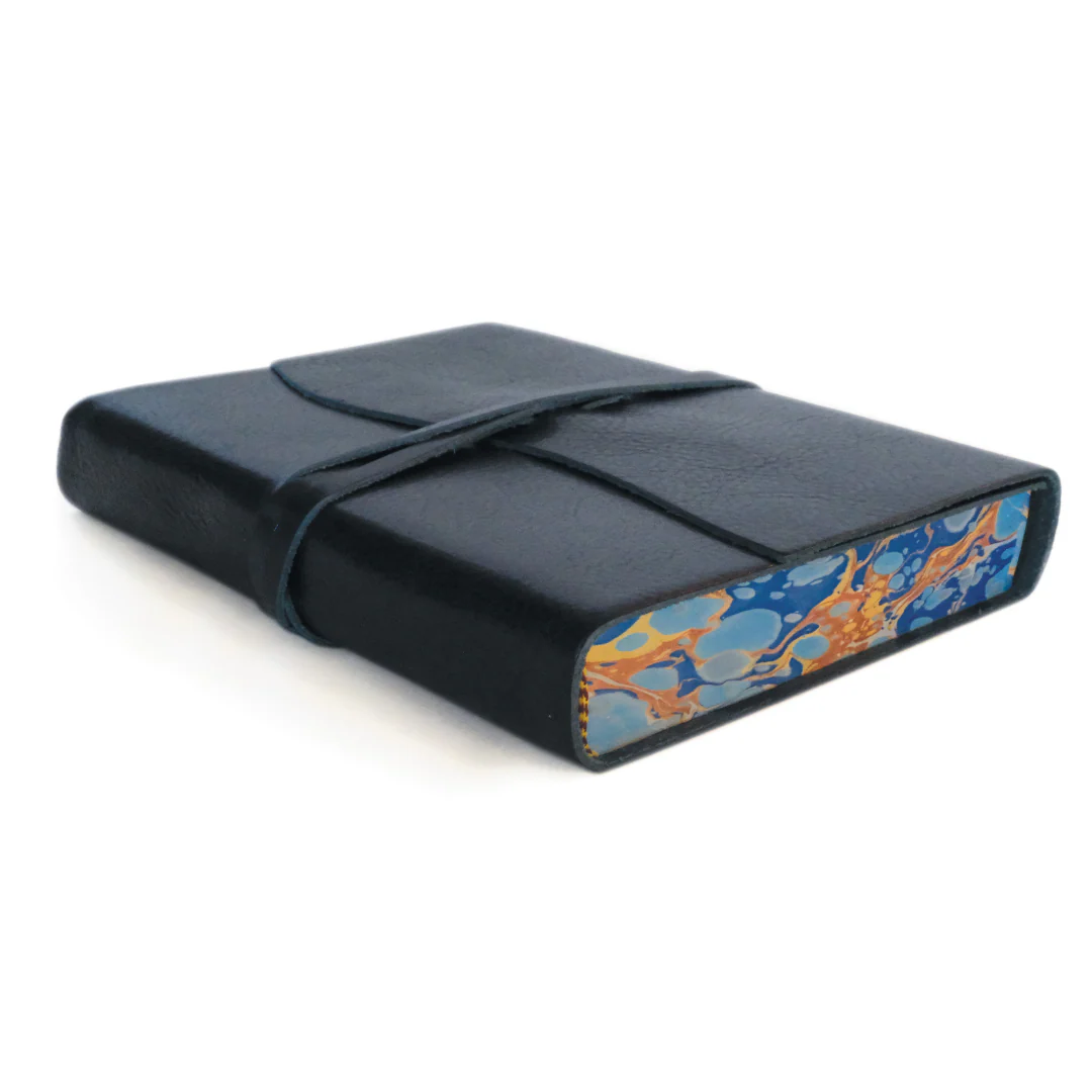 Cavallini & Co. Leather Journal Roma Lussa 5"x7" - Blue