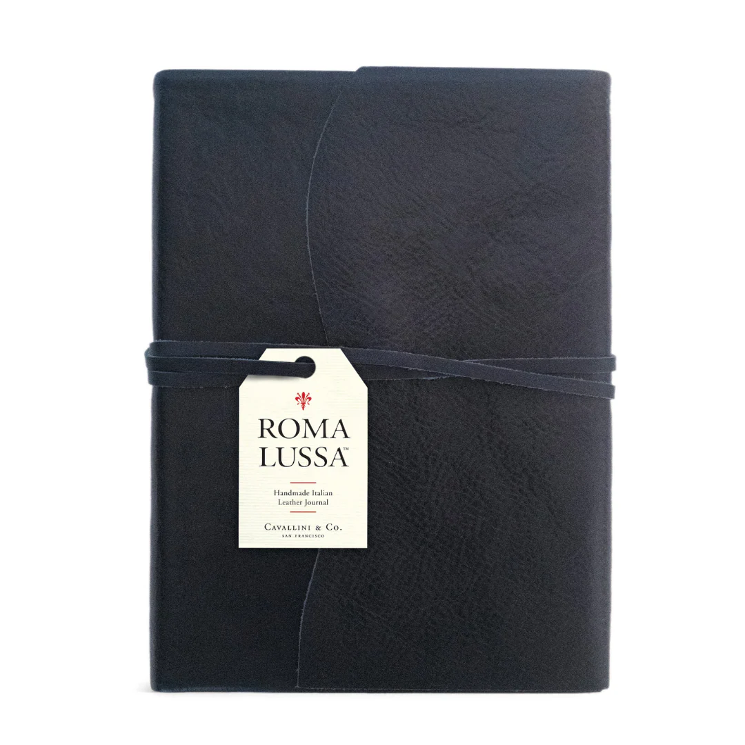 Cavallini & Co. Leather Journal Roma Lussa 5"x7" - Blue - Image 3