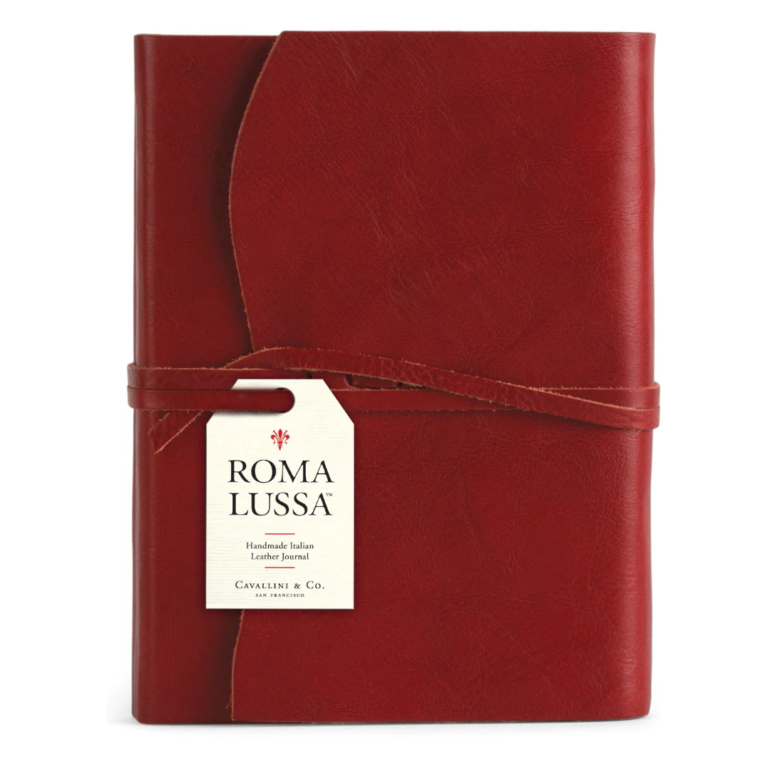 Cavallini & Co. Leather Journal Roma Lussa 5"x7" - Red - Image 3