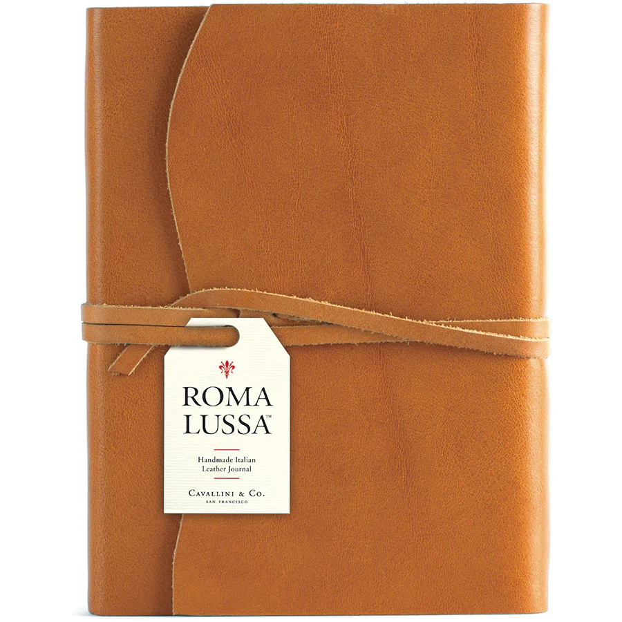Cavallini & Co. Journal Roma Lussa 6"x8" - Saddle Tan Leather