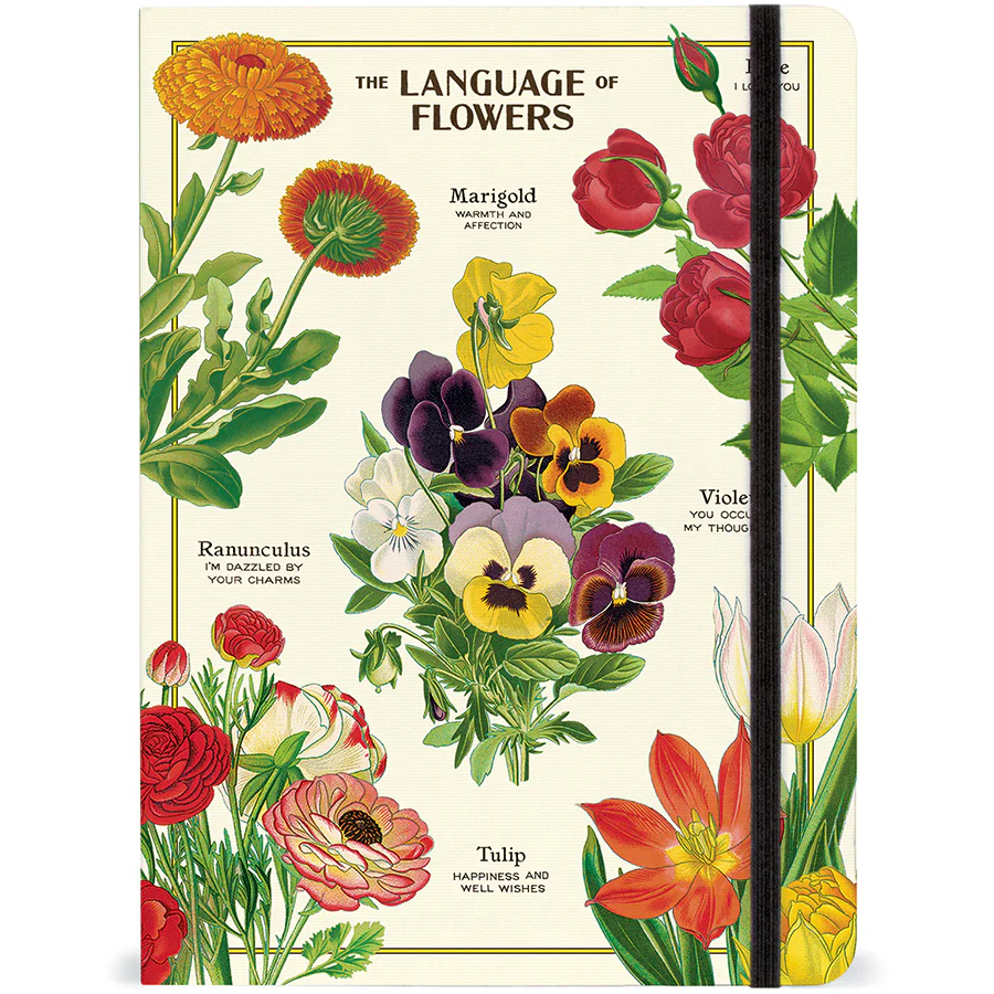 Cavallini & Co. Large Notebook - Language of Flowers