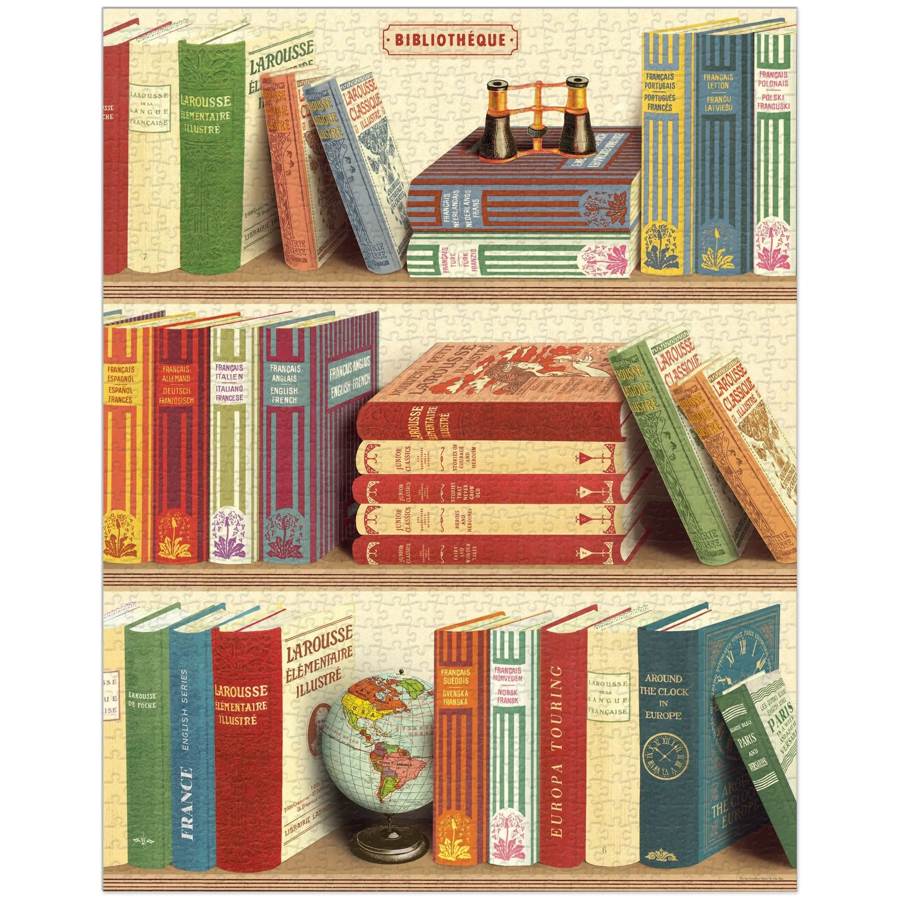 Cavallini & Co. 1000 Piece Puzzle - Library - Image 3