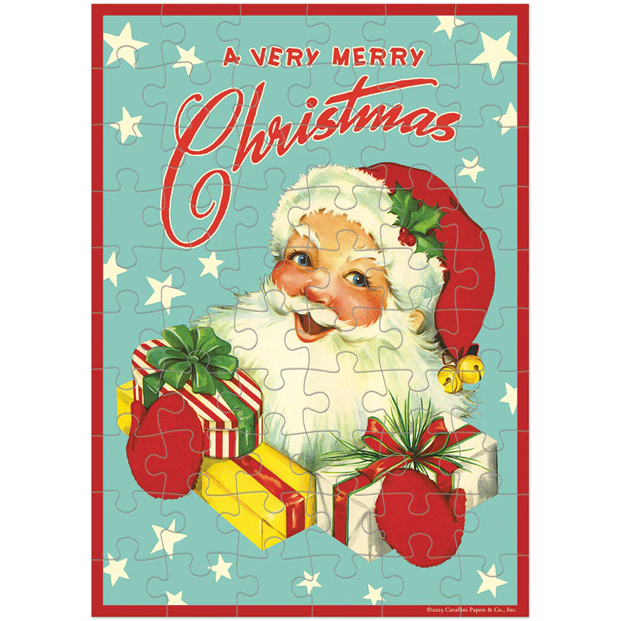Cavallini & Co. Puzzle Greeting Card - Christmas Santa - Image 3