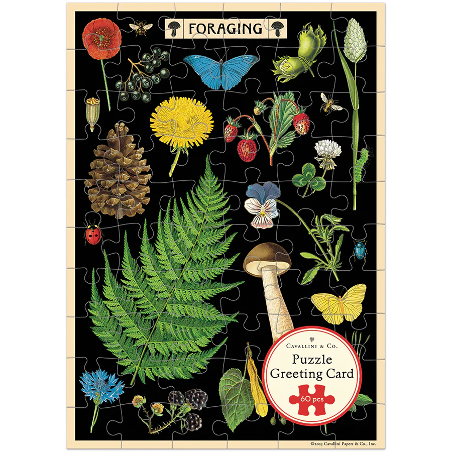 Cavallini & Co. Puzzle Greeting Card - Foraging