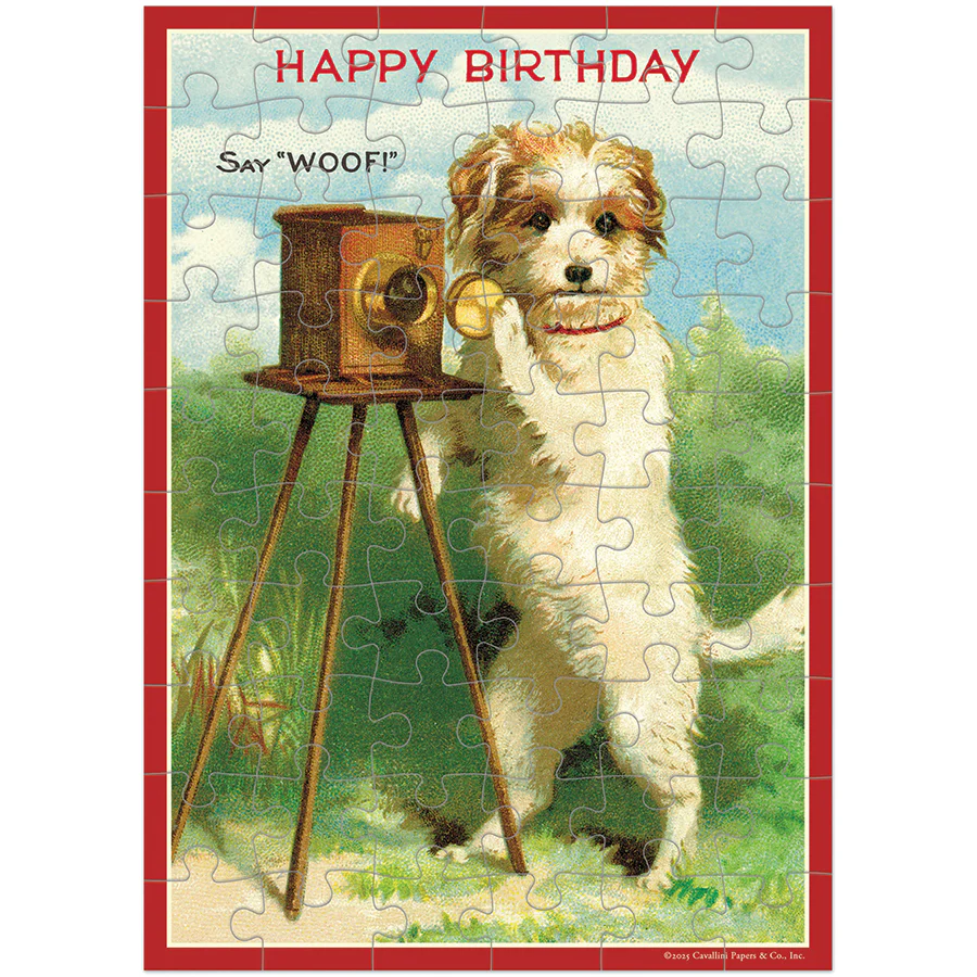 Cavallini & Co. Puzzle Greeting Card - Happy Birthday Dog - Image 3
