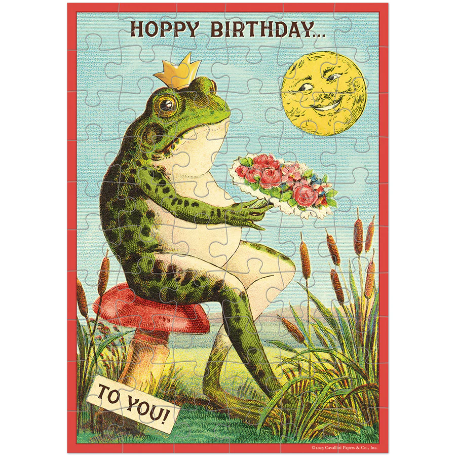 Cavallini & Co. Puzzle Greeting Card - Happy Birthday Frog - Image 3
