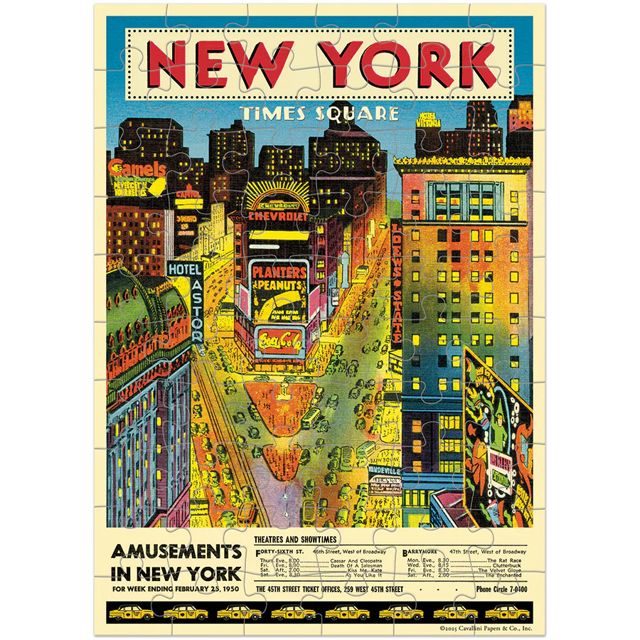 Cavallini & Co. Puzzle Greeting Card - New York City Times Square - Image 3